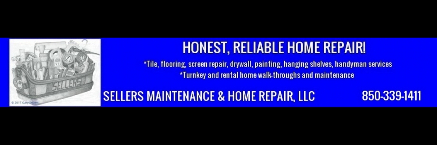 Honest, reliable home repair!  Veteran-owned, local handyman company.  Insured!  References available.  Call Gary at Sellers Maintenance & Home Repair, LLC: 850-339-1411.